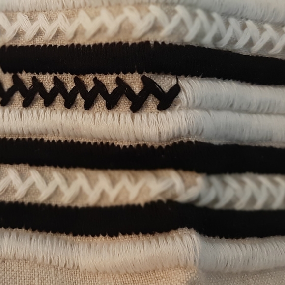 HOTEL COLLECTION Global Stripe Linen King Duvet Cover & 2 Standard Shams - Picture 13 of 16